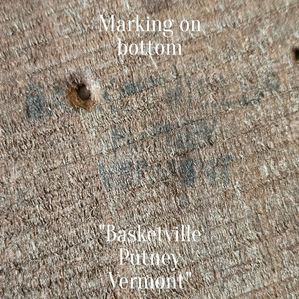 VTG Baskettville Putney VT Firkin Wood Ice Bucket Barrel Style Lid Liner Handle